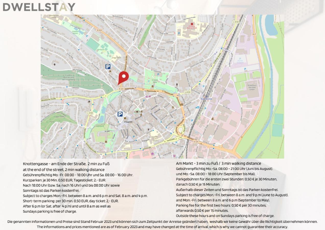Dwellstay - Modernes Apartment I 55Qm I 2 Zimmer I Kueche I Bad I Terrasse I Tv I Wlan Bad Hersfeld Bagian luar foto